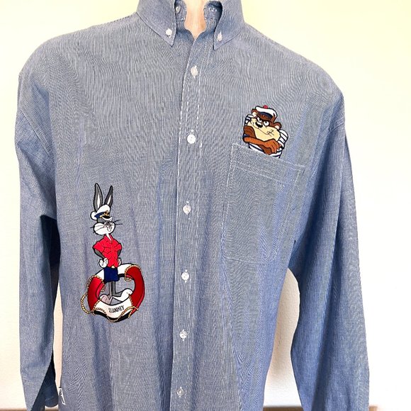 Tasmanian Devil & Bugs Bunny Sailor Shirt - Size L/XL - ACME Clothing Co. - Picture 1 of 11